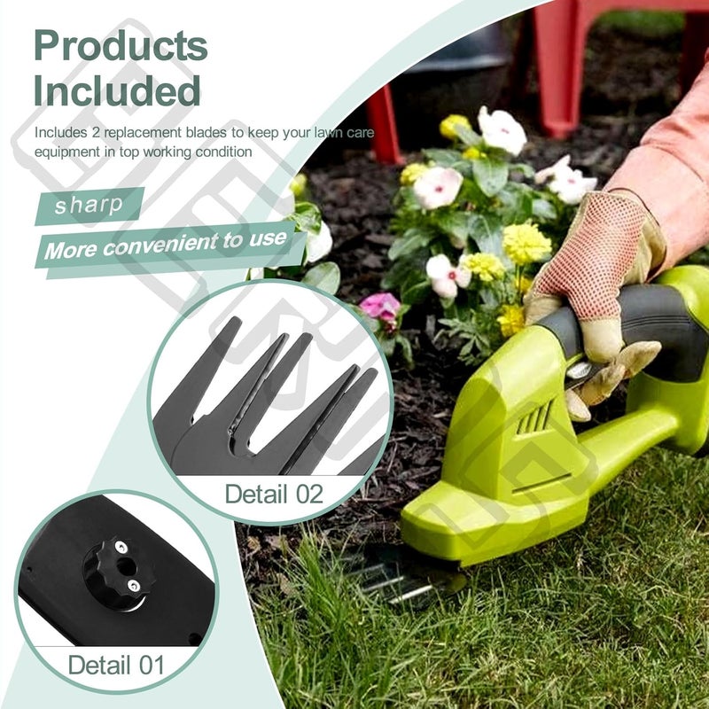 BERPSE 2 Pack 302348001 Hedge Trimmer Grass Shear Blade Assembly Compatible with Homelite P2906VNM P2900VNM P2900 - Image 5
